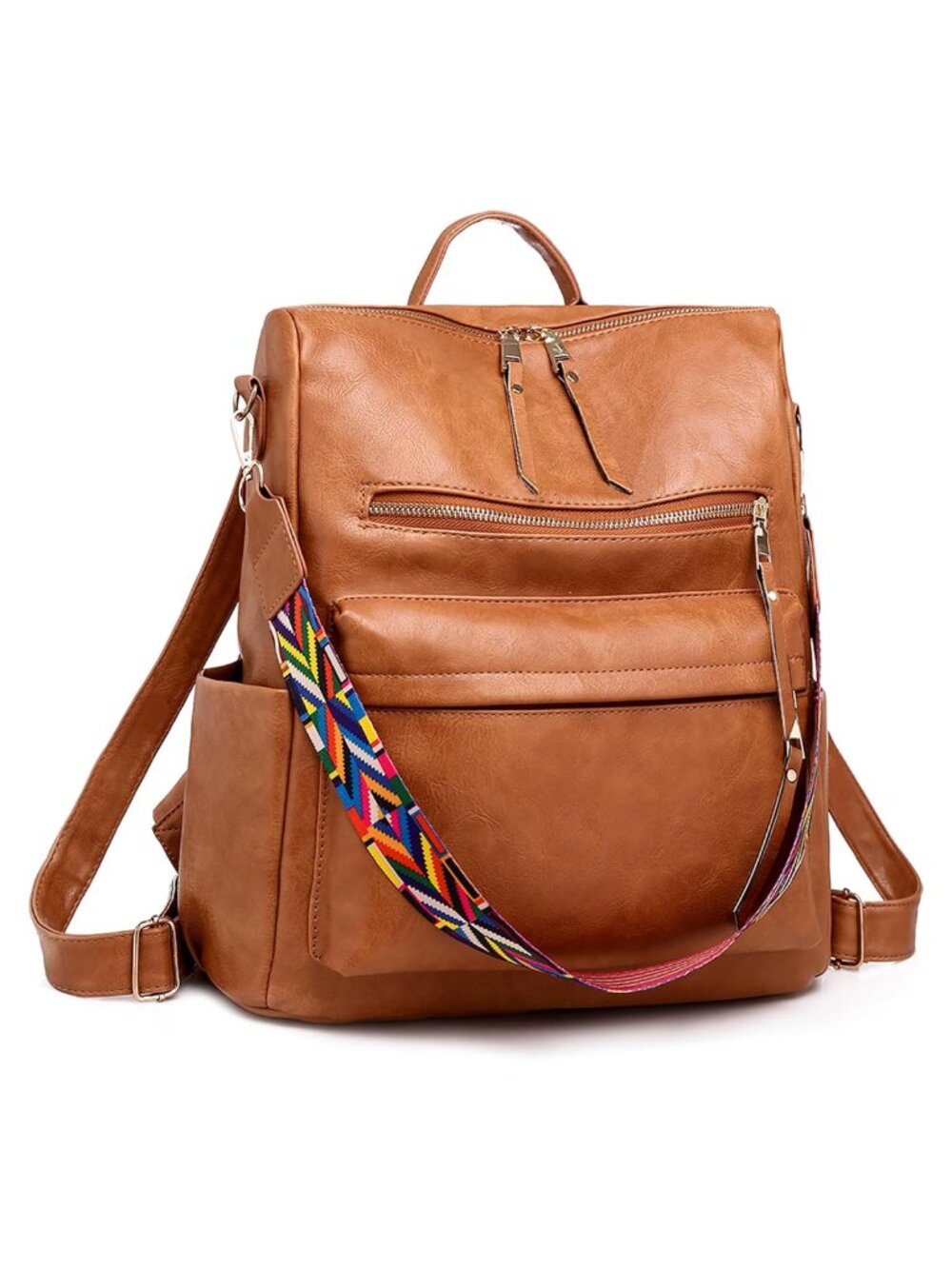 PU Leather Fashion Backpack Purse Convertible Shoulder Bag Travel Daypack